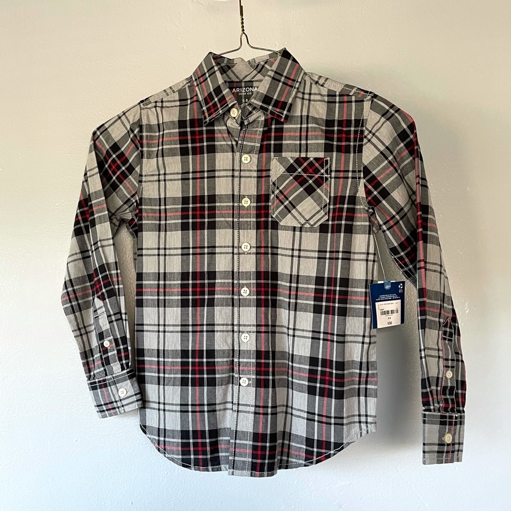 Grey plaid shirt S8